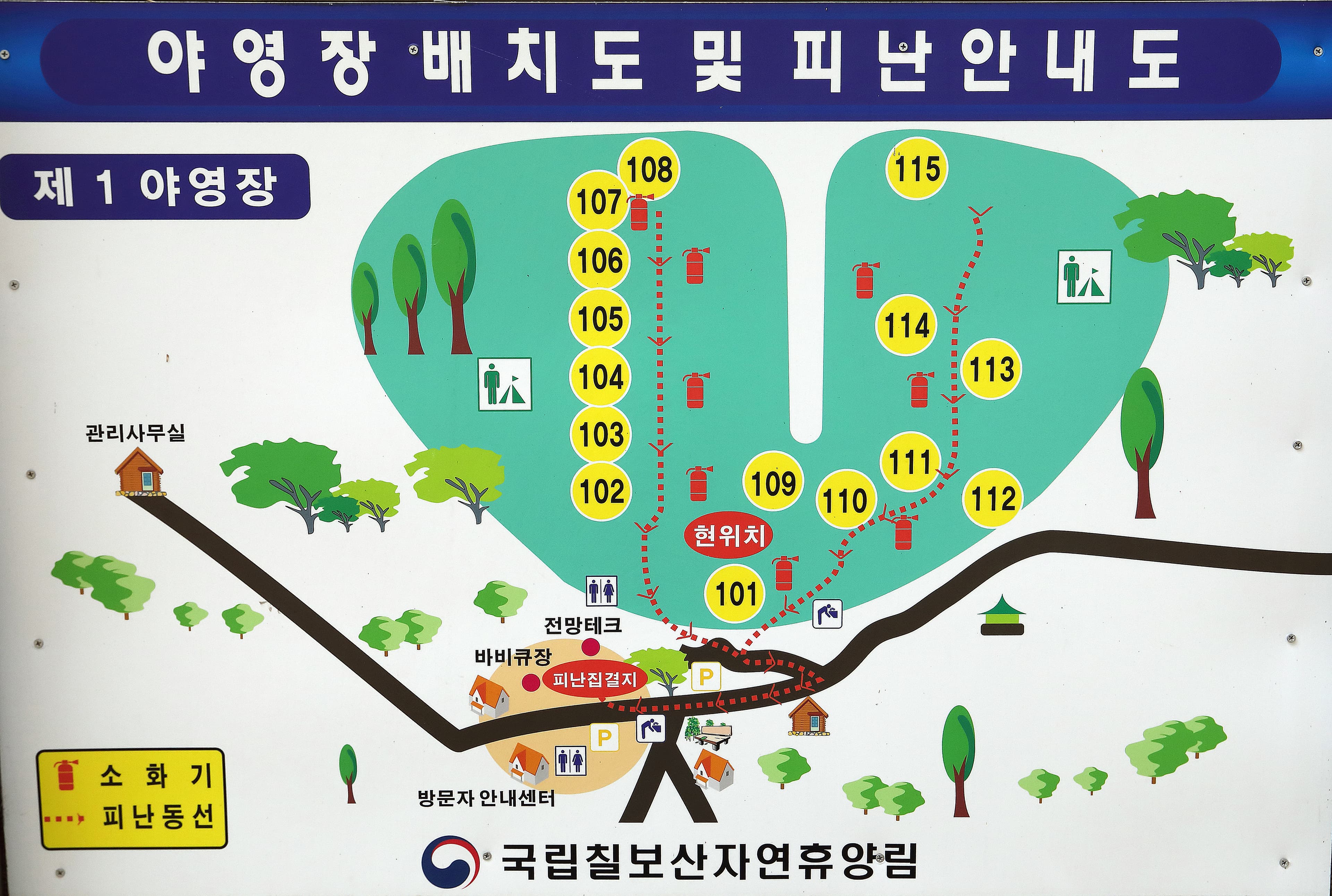 칠보산자연휴양림야영장 사진 1
